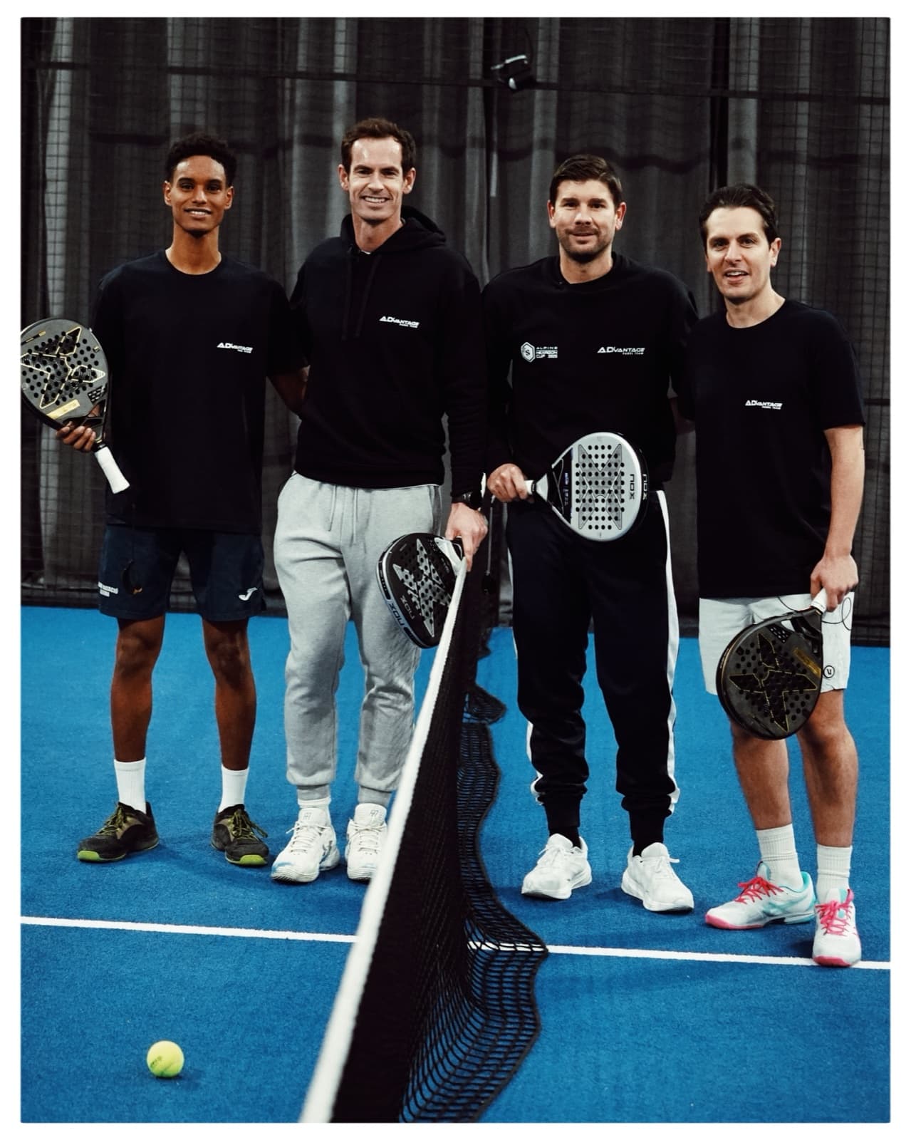 Andy Murray with the ADVantage Padel Team