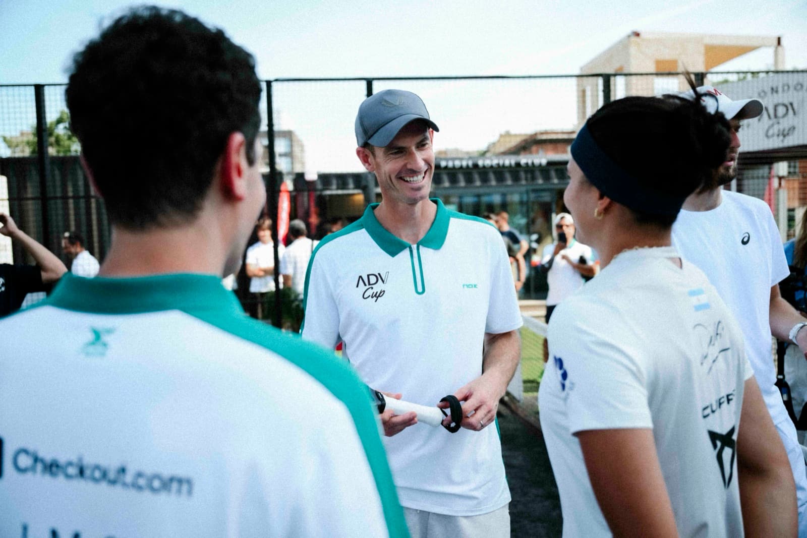Andy Murray with players at the ADV Cup London Celebrity Pro Am