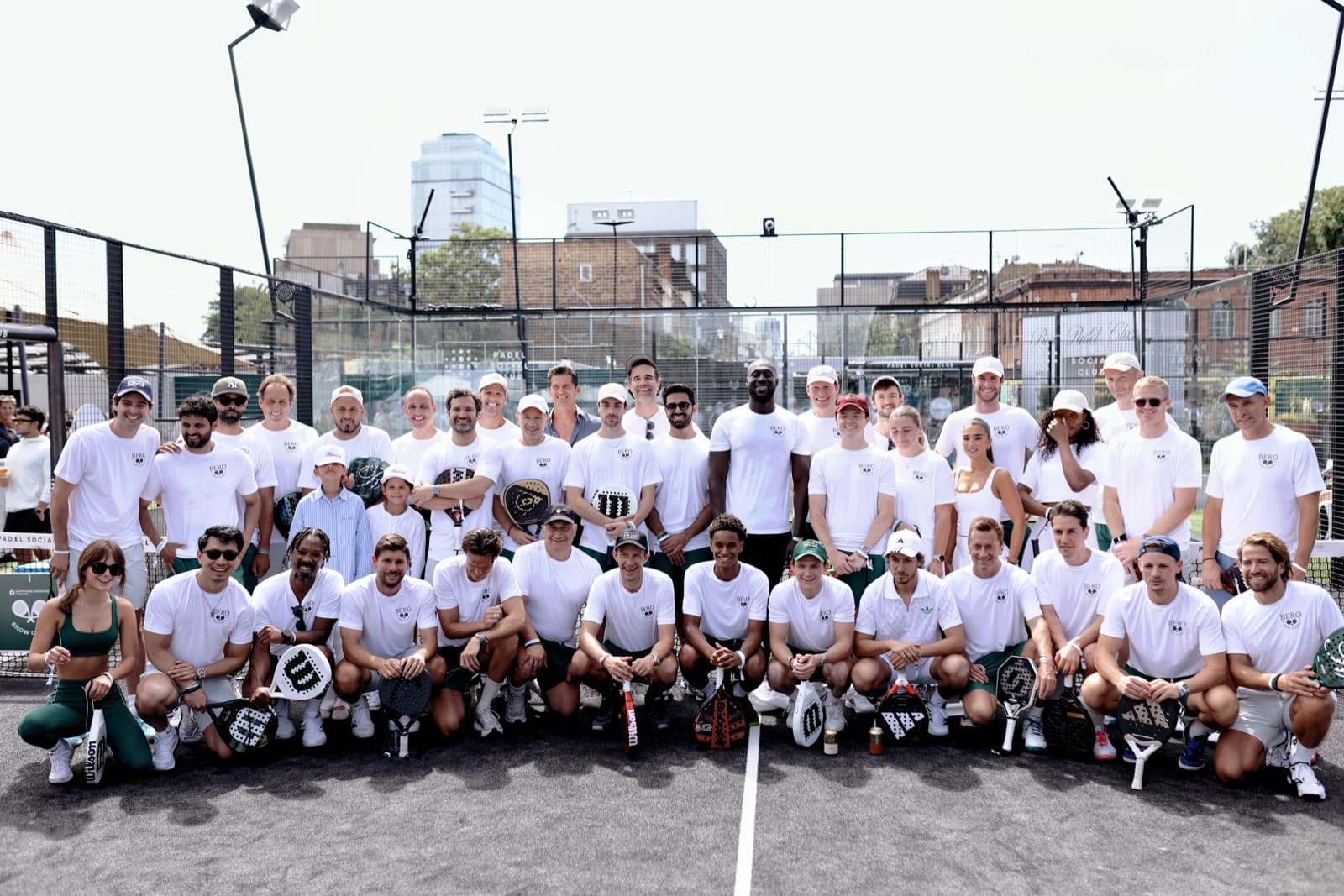 Full group photo at Bero Padel Classic 2025 London